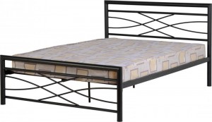 Kelly 4 foot 6 inch Bed in Black