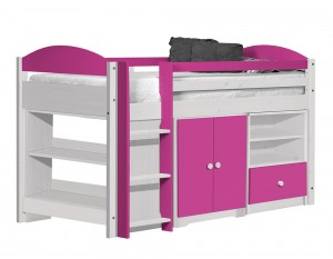 Maximus Mid Sleeper Set 2 White With Fuschia Details