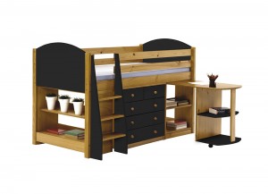 Verona Mid Sleeper Set 1 Antique With Graphite Details