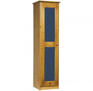 Verona 1 Door Wardrobe Antique With Blue Details