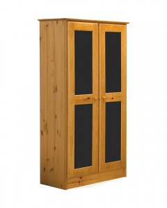 Verona 2 Door Wardrobe Antique With Graphite Details