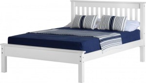 Monaco 5 foot Bed Low Foot End in White