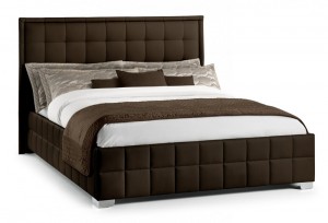 Knightsbridge Brown Faux Leather Double Bed