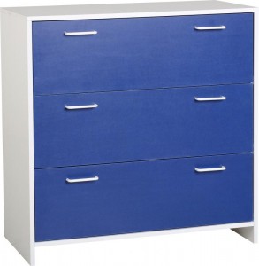 Lollipop 3 Drawer Chest in White/Blue