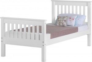 Monaco 3' Bed High Foot End White