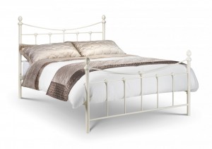 Rebecca Double Bed - Stone White