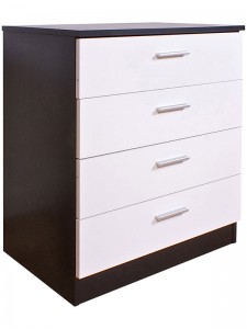 Ottawa White/black Oak 4 Drawer Chest