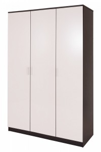 Ottawa 3 Door Wardrobe White/black Oak