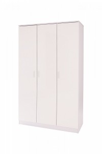 Ottawa 3 Door Wardrobe White/white