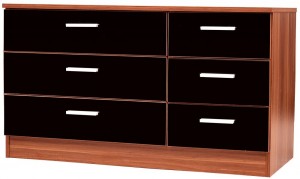 Ottawa 3+3 Chest Black/walnut