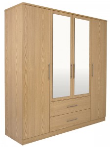 Manhattan 4 Door Wardrobe with Mirror