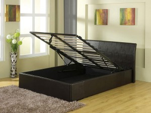 Denver 4'6 Gas Lift Bed Black