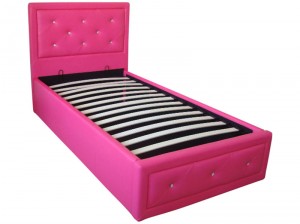 Hollywood Crystal Gas Lift Bed 3' Hot Pink