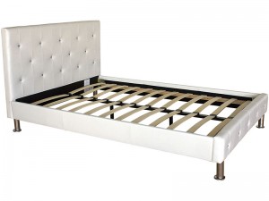 Diamante Crystal 4'6 Bed White 