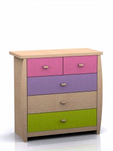 Sydney 3+2 Chest Drawers Pink Lilac