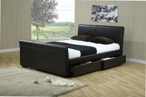 Houston 4 Drawer Leather Double Bed