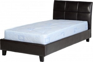 Monroe 3 foot Bed in Expresso Brown Faux Leather 