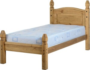 Mexican Princess 3 foot Bed in Distressed Waxed PineFoot End in Distressed Waxed Pine